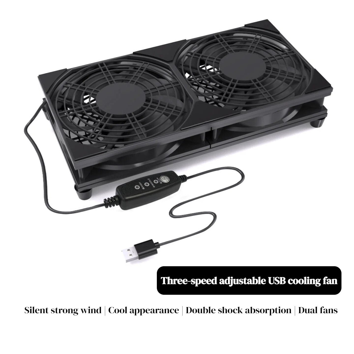 Gaming Console And Pc - Podwójny wentylator chłodzący USB z 3-stopniową