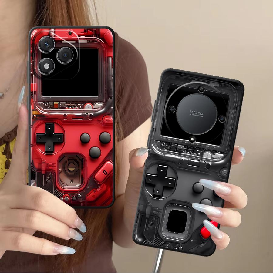 Gaming Console And - Etui na telefon w stylu retro