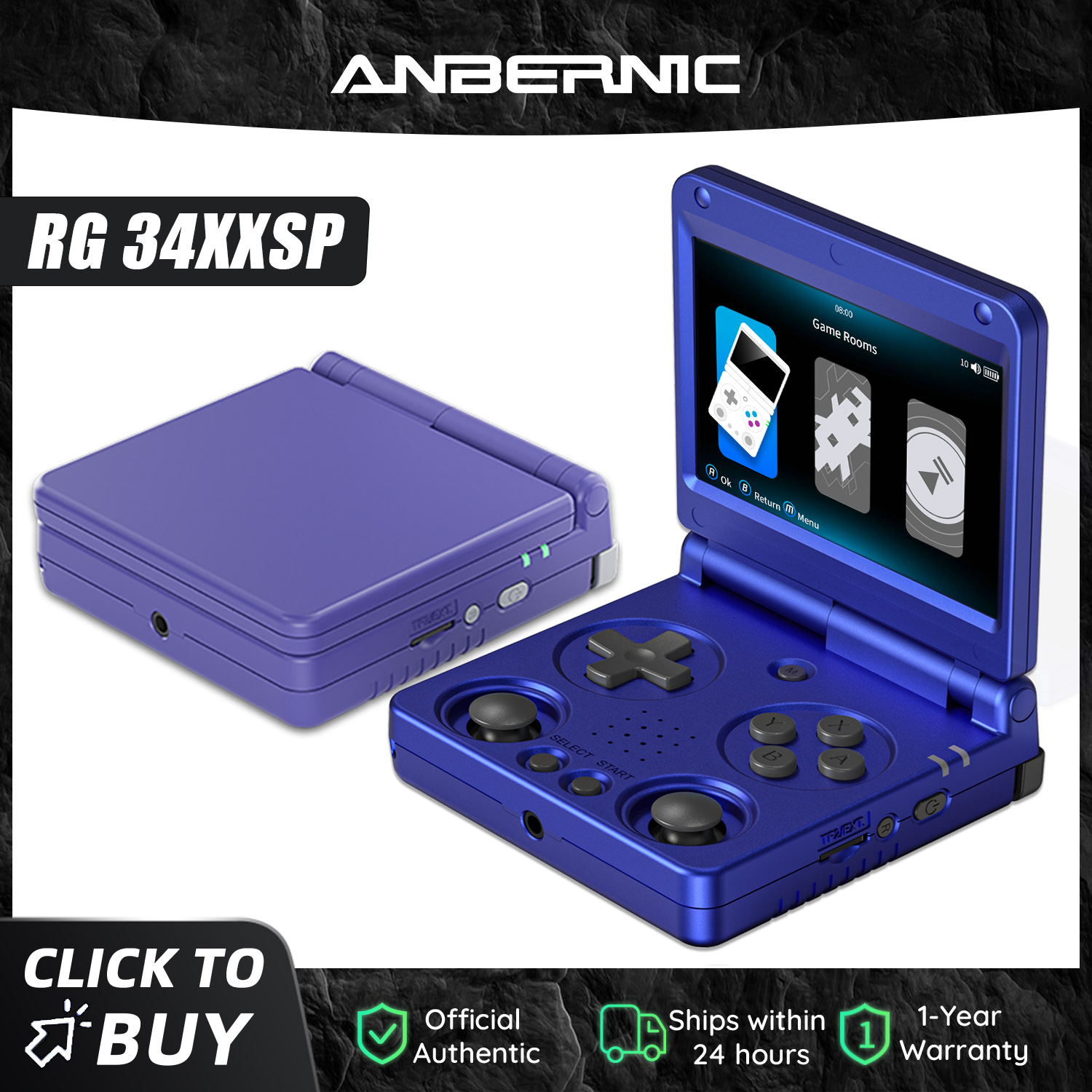 Gaming Console Old - Anbernic RG34XXSP 3,4-calowa konsola do gier